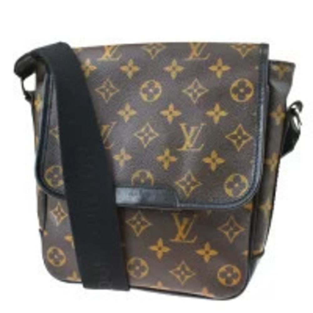 Louis Vuitton Bass Crossbody Shoulder Bag Monogram Macassar Brown Leather